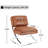 Adewunmi 26.38'' W Button Tufted Faux Leather Upholstered Armless Accent Lounge Chair (Set of 2)-1349639069