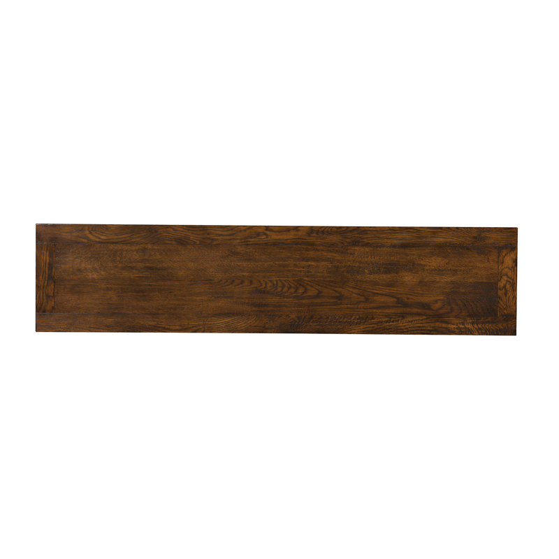 Realm 62'' Oak and Forged Iron Console Table