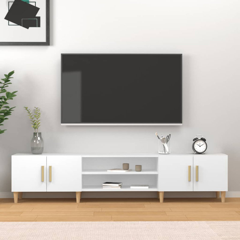 Kyeisha TV Cabinet 180x31.5x40 cm Engineered Wood, White