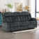 Oxier 84'' Wide Microsuede Manual Reclining Sofa, 3-Seater Recliner Couch with Skin-Friendly Upholstery
