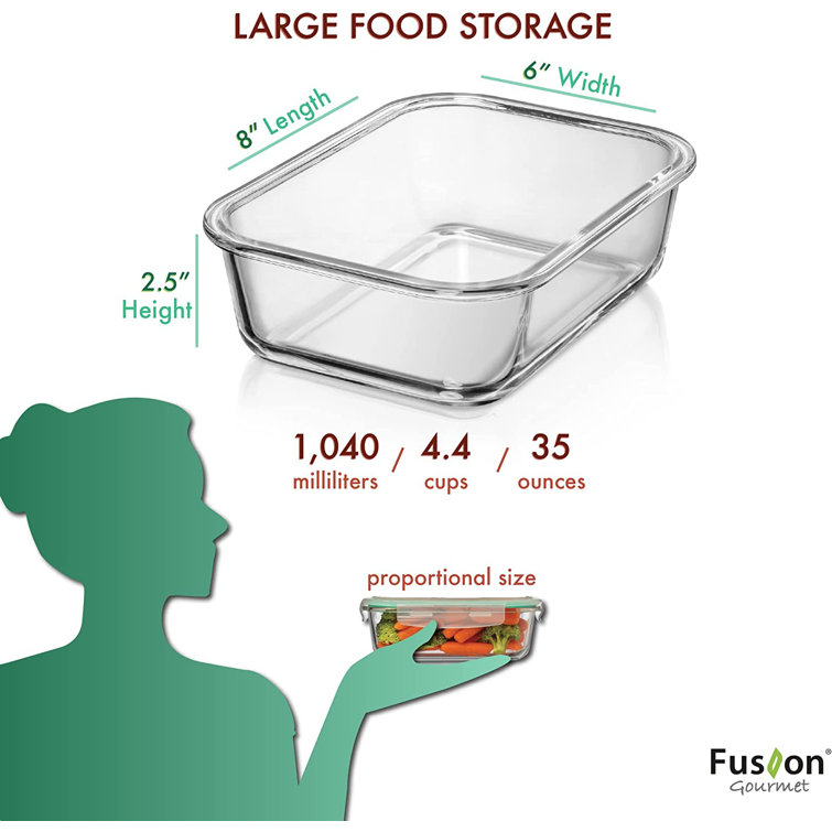 Chloe-Rose 8 Container Food Storage Set Prep & Savour