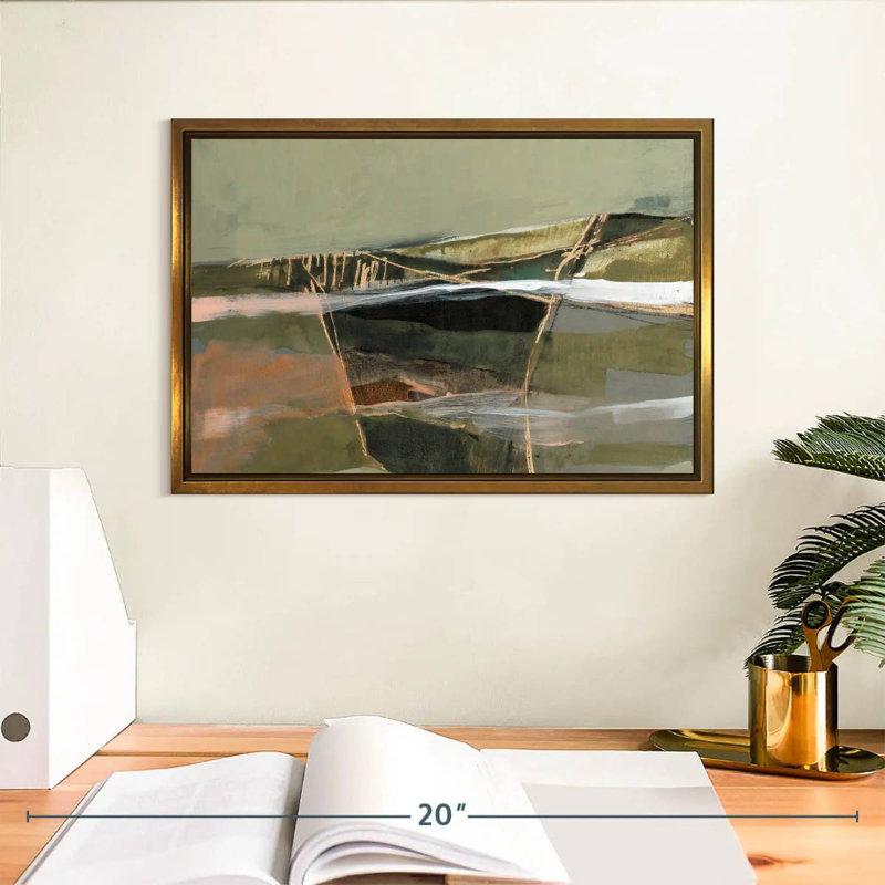 Horizon réfracté I, Cadre flottant doré, 13 po x 9 po