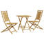Alphe 2 - Person Wood Patio Dining Set with Square Table-1051662609