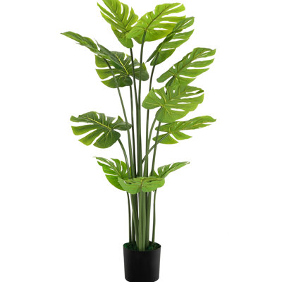 57" Pre - Potted Artificial Instant Greenery Addition, Low Effort, Customizable Interior Decor In Pot Artificial, No Assembly, Improves Atmosphere