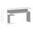 Desk Dcaligar, Desk with top and LED lights, Multi-purpose table, 160x60h90 cm, White and Slate-159386592