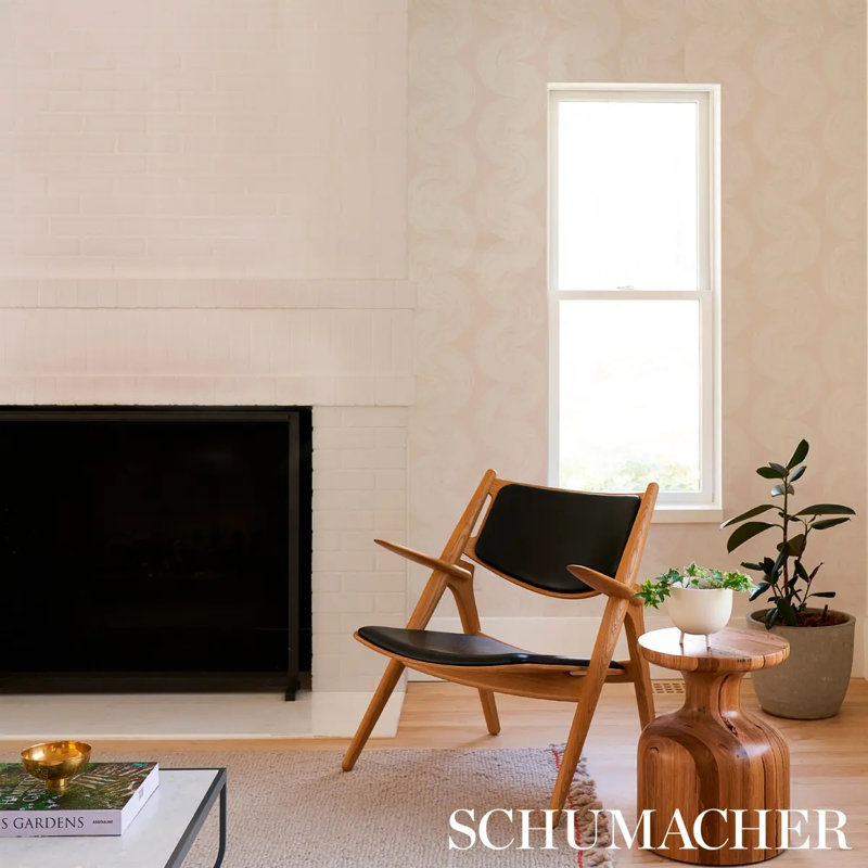 Backdrop Striped Wallpaper Roll, Light Beige