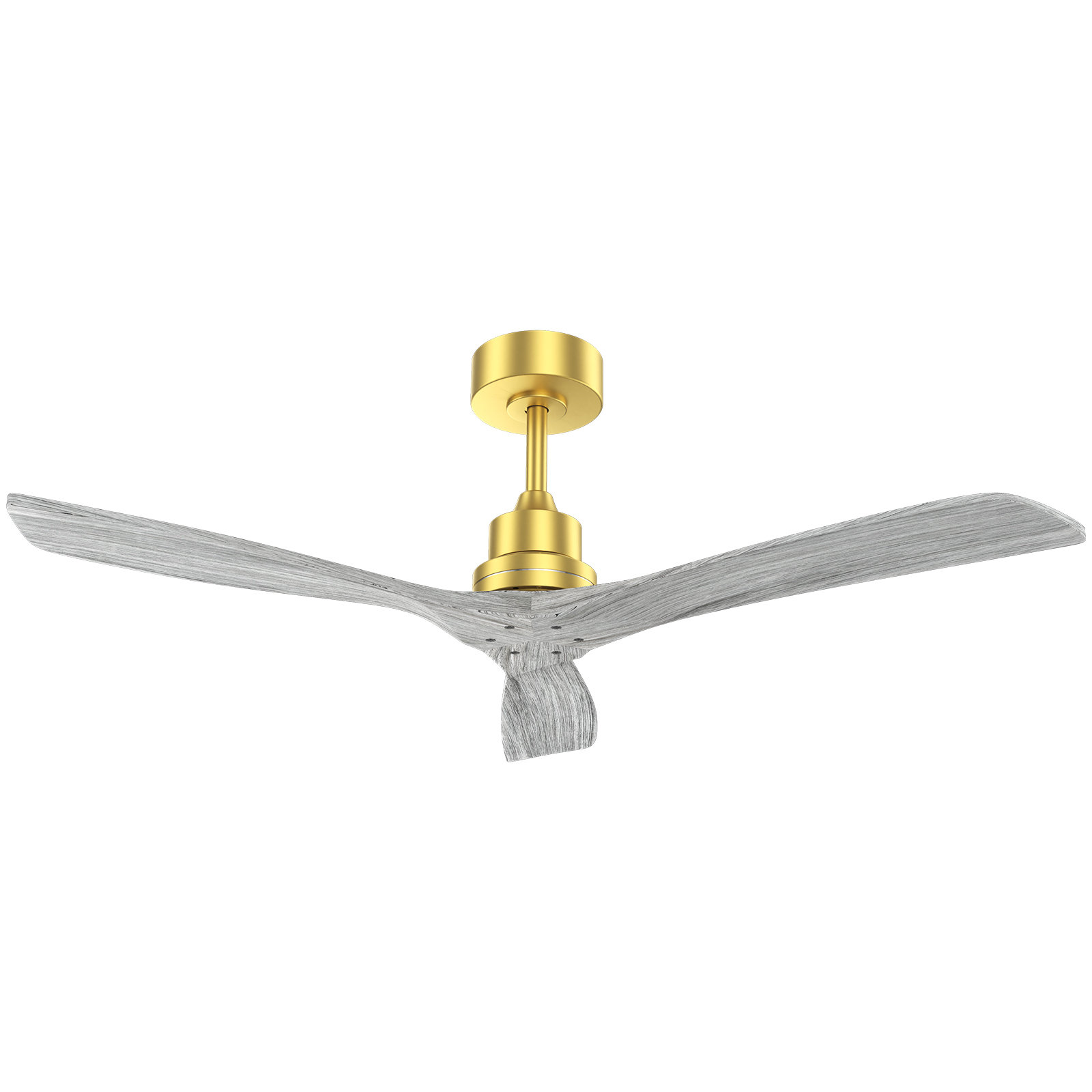Nicola 52" 3 - Blade Standard Ceiling Fan with Remote Control, Gery/Gold