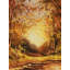 Paysage d'automne en soirée | Huile sur toile | Décoration murale