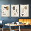 Marbré blanc I, ensemble de 3 toiles encadrées sur toile-1429460497-1429460498