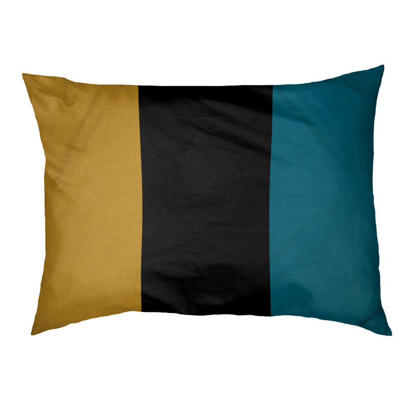 Coussin d'extérieur New York, Moyen (l 40 po x P 30 po x H 6,5 po), Jaune / noir / turquoise