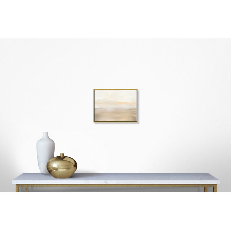 Willadeene Morning Calm - cadre flottant, peinture sur toile, Or, H 18 po x l 24 po x P 2 po