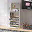 Armoire à chaussures avec 3 miroirs, armoire de rangement pour l'entrée, armoire à chaussures verticale