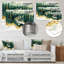 «Wolf in Winter Forest Ink River I», reproduction d'art en métal moderne, art mural en métal loup-1760112949
