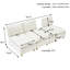 Canapé modulaire rembourré 3 places avec table d'appoint 3 places-1064092348