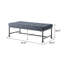 Banc rembourré gris Brantley