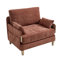 Chenille Upholstered Convertible Chair-244793581