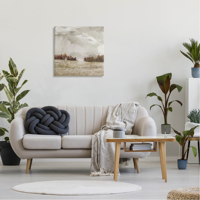 Art de giclée champêtre, campagne nuageuse par James Redding, H 24 po x l 24 po x P 1,5 po, Giclée encadrée noir minuit