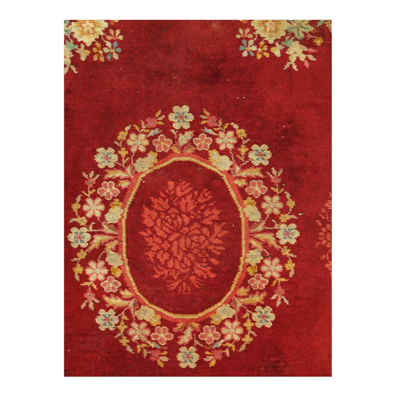 Tapis rouge unique de 3 pi x 4 pi 11 po Nanfito