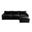 Coussin surdimensionné en velours côtelé à assise profonde pour tissu détendu avec 3 coussins