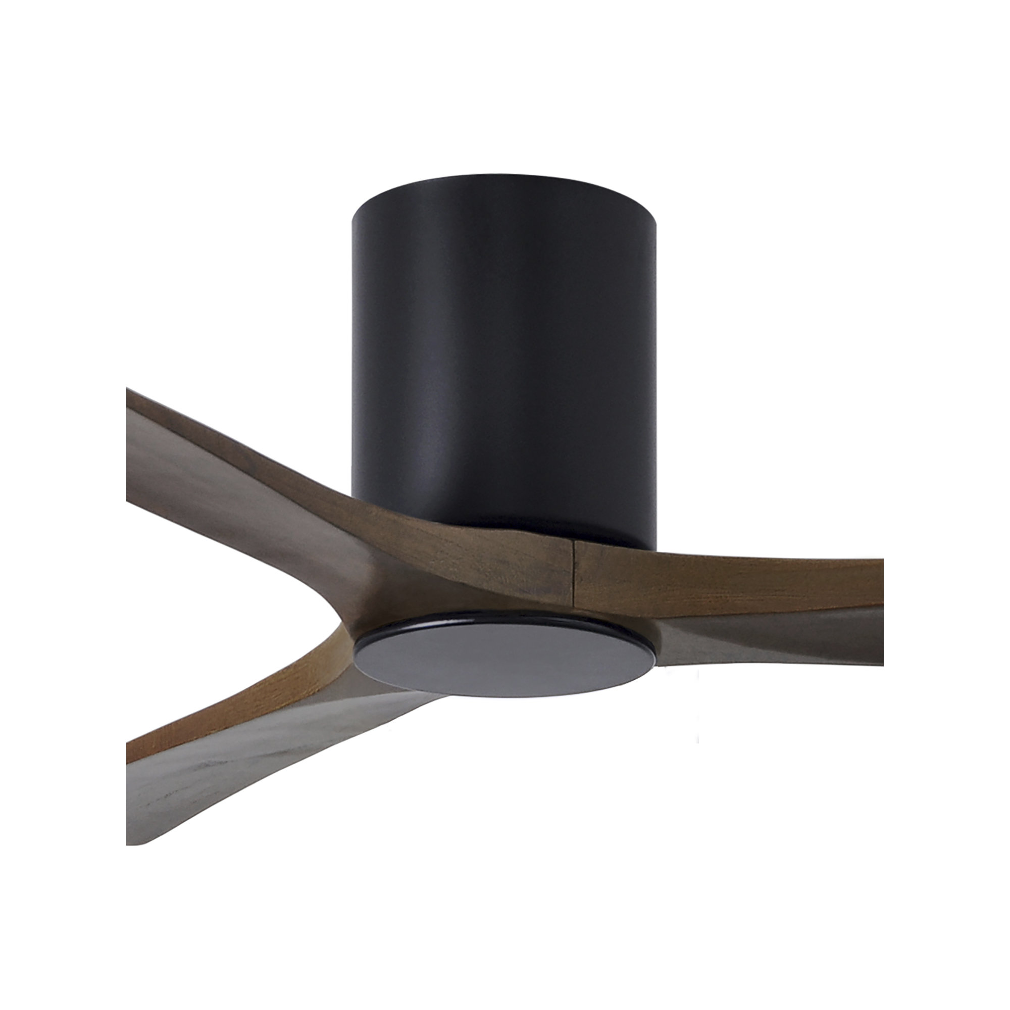Olivier 3 Blade Ceiling Fan with LED Light Kit, Walnut, Matte Black, 52"