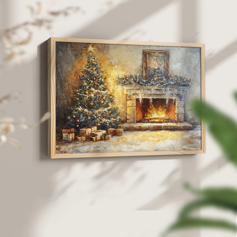 Art de Noël - CCIVI - Reproduction encadrée - Restickable, H 8 po x l 10 po, Naturel