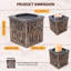 Porte-bougie en résine avec écorce d'arbre en faux bois et conception rustique de bovins de ranch