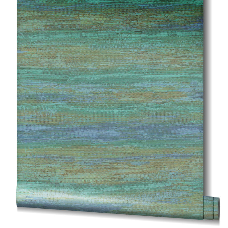 Energy Collection Grasscloth Effect Matte Wallpaper Roll, Green