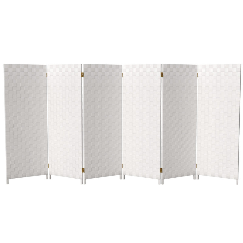 Outdoor Folding Screen, White, 47" H, 6