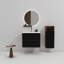 Meuble-lavabo mural 24 po avec lavabo intégré en céramique avec trop-plein, grand meuble-lavabo flottant avec rangement pour salle de bain moderne, KD-126271672-126271671