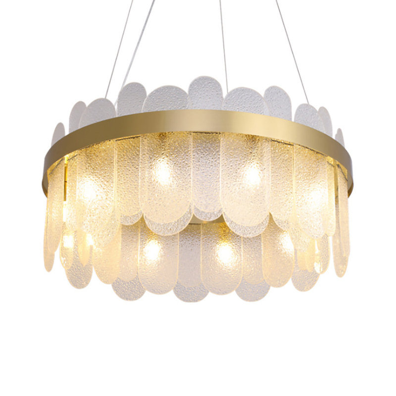 Luminaire suspendu cylindrique en verre Glam