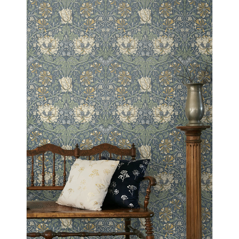 Rouleau de papier peint L 33 pi x l 20,9 po Avier, Café suisse / gris clair