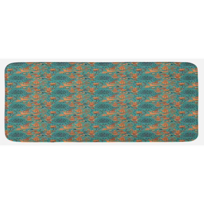 Cottage / Country Floral Synthetic Kitchen Mat