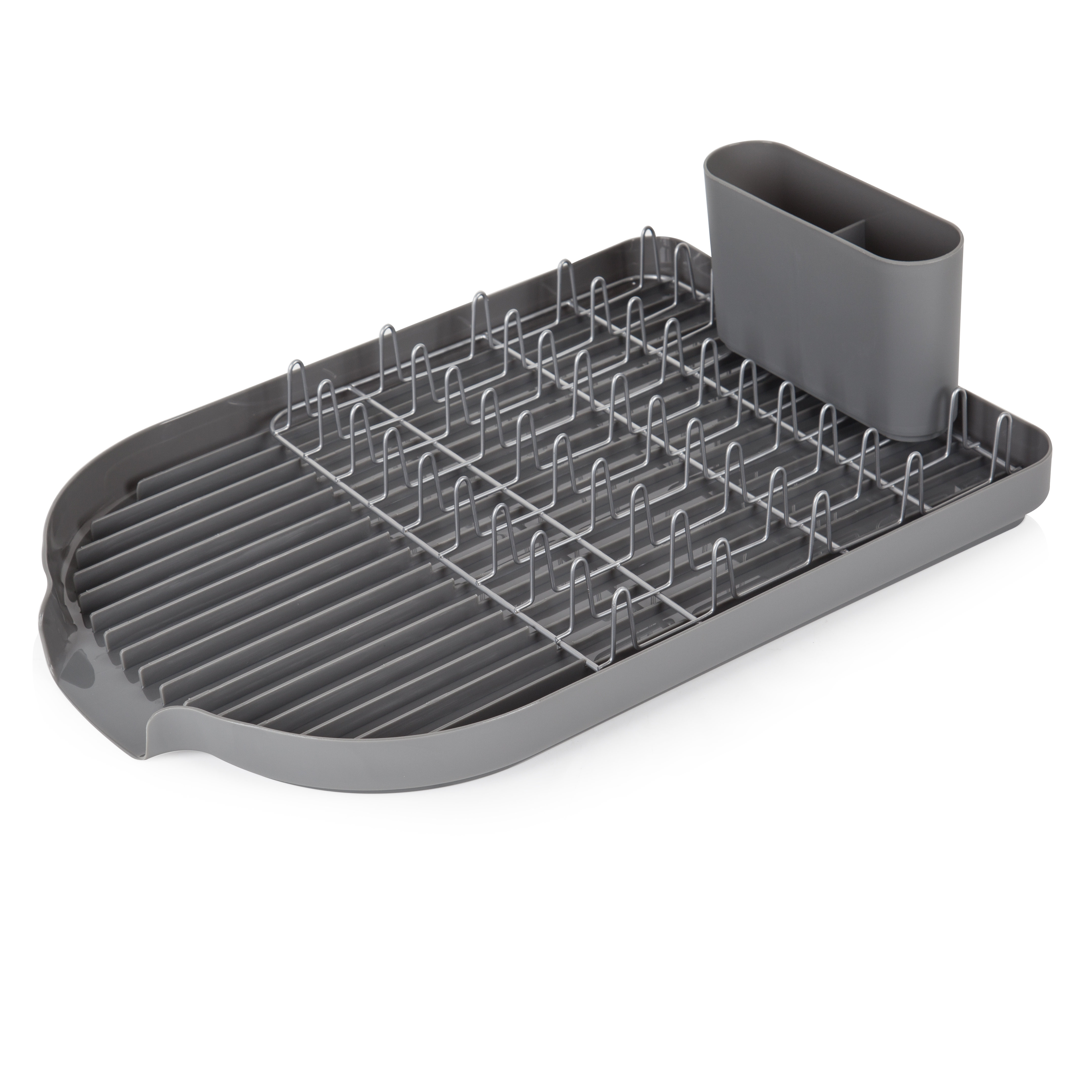 Tower T847000 Compact Dish Rack with Cutlery Rack, Draining Tray