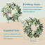 Couronne de 20 pouces pour oreilles de mouton - Vert - Décoration de porte et de mur artificielle pour un style maison de campagne à l'année, intérieur / extérieur