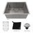 ZLINE 23 in. Meribel Undermount Single Bowl Stainless Steel Kitchen Sink with Bottom Grid (SRS-23)