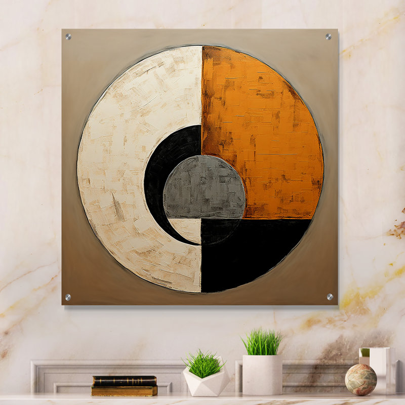 New Balance Midcentury Abstract Minimalisme - Art mural abstrait en acrylique Mid-Century, H 16 po x l 16 po