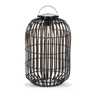 15-Inch Solar-Powered Willow Lantern – Decorative Outdoor Garden Light with Internal LED Bulb and Natural Woven Style