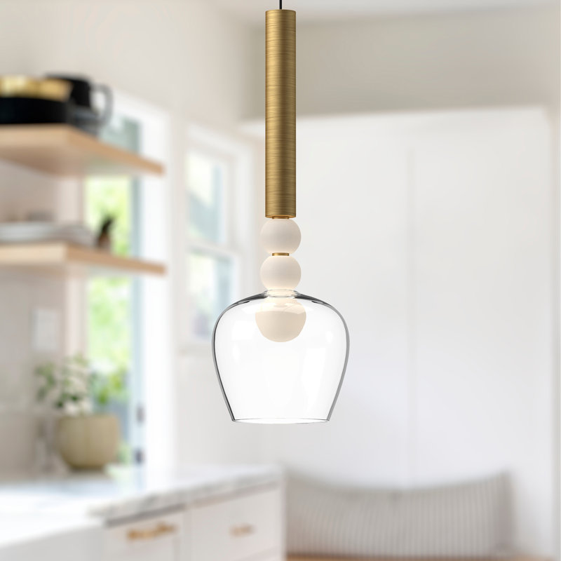 Rise 1 - Light LED Pendant, Brushed Gold
