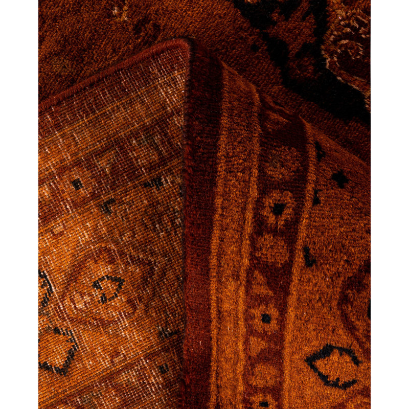 Overdyed One-of-a-Kind 4' 8" x 7' 5" Hand Knotted Area Rug