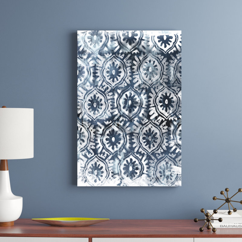 Indigo Extraction I by June Erica Vess - Graphic Art Print, Wrapped Canvas, 91cm H x 61cm W