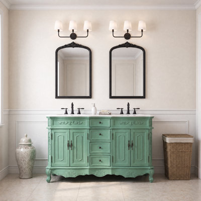 Ensemble de meuble-lavabo double 60 po Lunette