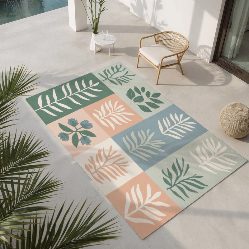 Botanical Breeze Indoor And Outdoor Area Rug, Rectangle 2' x 3'