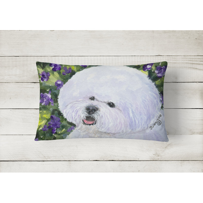 Bichon Frise Outdoor Throw Pillow