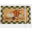 Tapis de porte en fibre de coco à carreaux citrouille - 45,7 x 76,2 cm (18 x 30 po) avec envers en caoutchouc