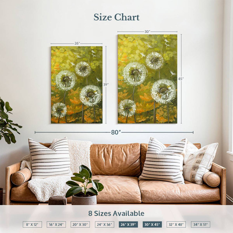 Harnek Dandelions, 39" H x 26" W