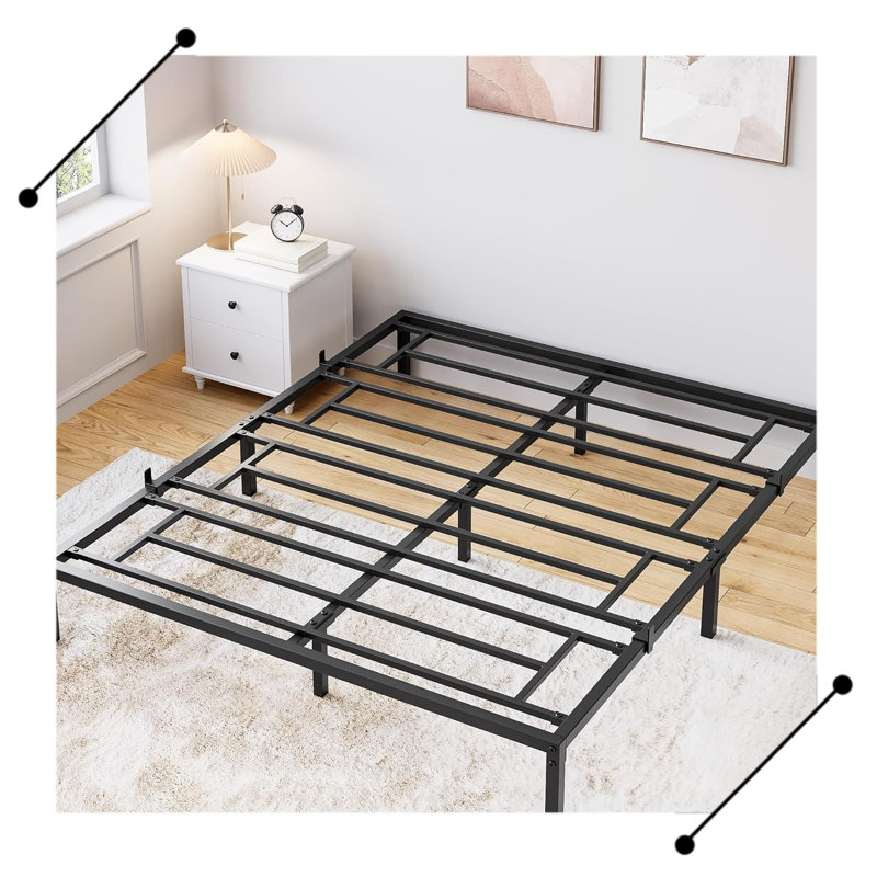 10 Inch Metal Bed Frame Sturdy Platform Bed Frame No Box Spring, Full