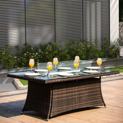 Onfleek Rectangle Aluminum Propane Fire Pit Table