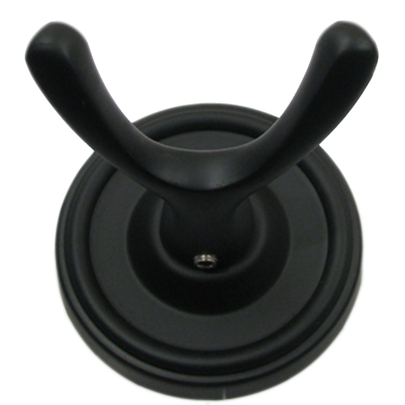 Midtowne Wall Mounted Robe Hook, Black