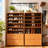 10-Tier 45 Pairs Shoe Cabinet with Flip Up Door, Bamboo Shoe Rack Storage Organizer for Entryway