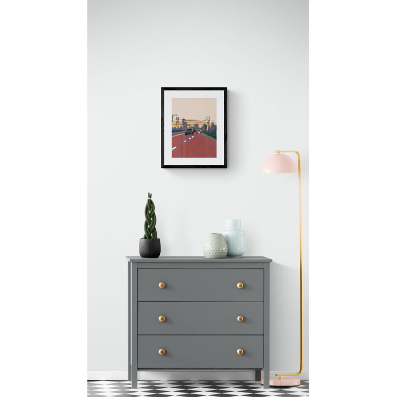 Downtown Skyline Print by Deborah Blum, Black Framed Paper, 21.2" H x 17.2" W
